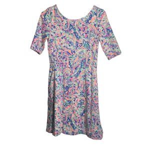 Lilly Pulitzer Celia Playa Dress Womens XS Multi Fit Flare beach Half Sleeve